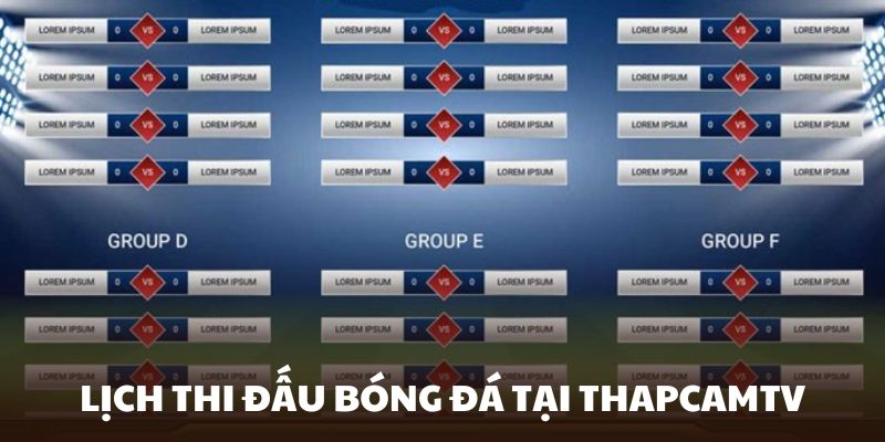 Theo dõi lịch thi đấu bóng đá chính xác nhất tại Thapcam TV